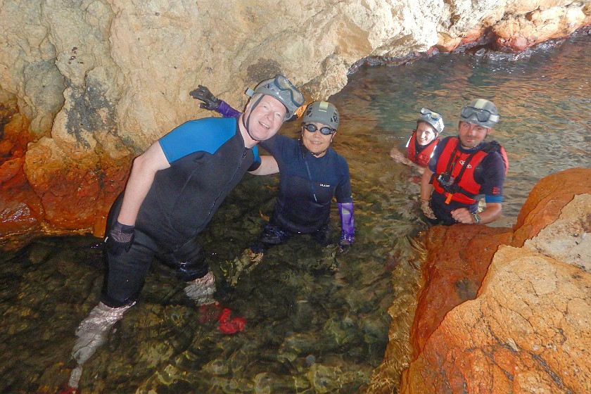 Kayaking on Vulcano. Coasteering in thermal caves. Vulcano. .