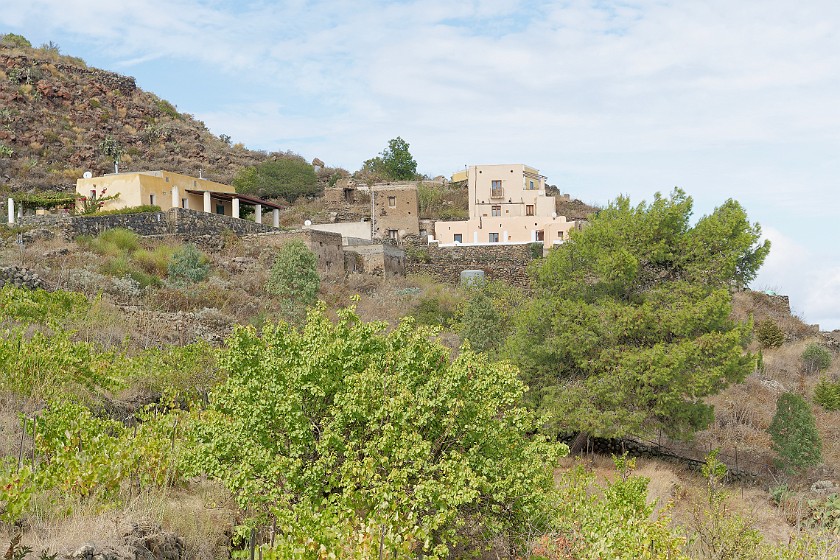 Hiking on Alicudi. Houses. Alicudi. .
