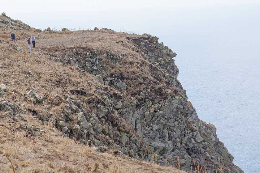 Hiking on Alicudi. Cliff. Alicudi. .