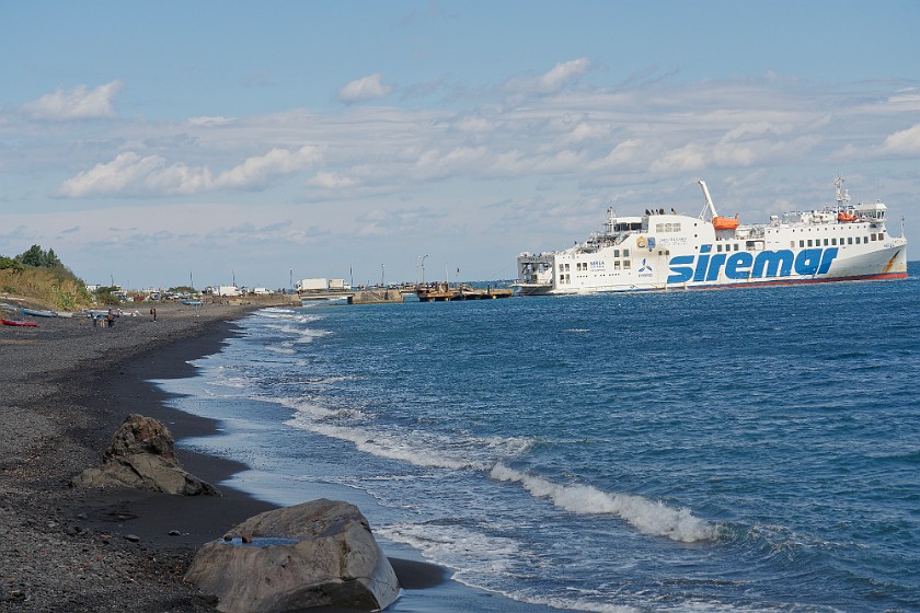 Stromboli. Stromboli harbor. Stromboli. .