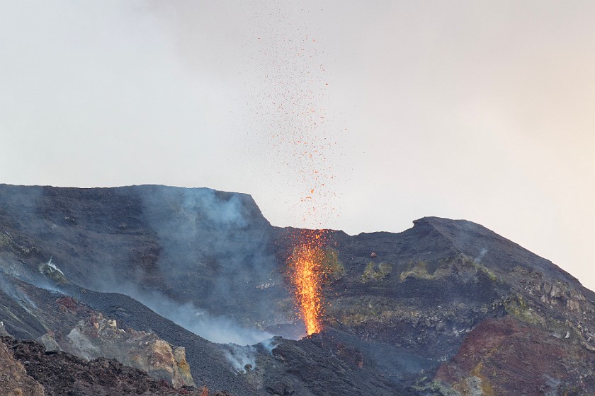 Hiking to the Stromboli Observation Platform. Volcanic eruptions. Stromboli. .