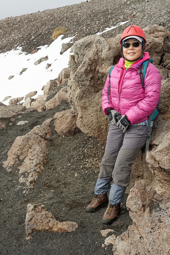 Hiking in the Etna North Area. Portrait at the Valle del Bove. Linguaglossa. .