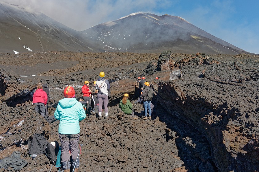 Hiking in the Etna South Area. Lava field from August 2025. Nicolosi. .