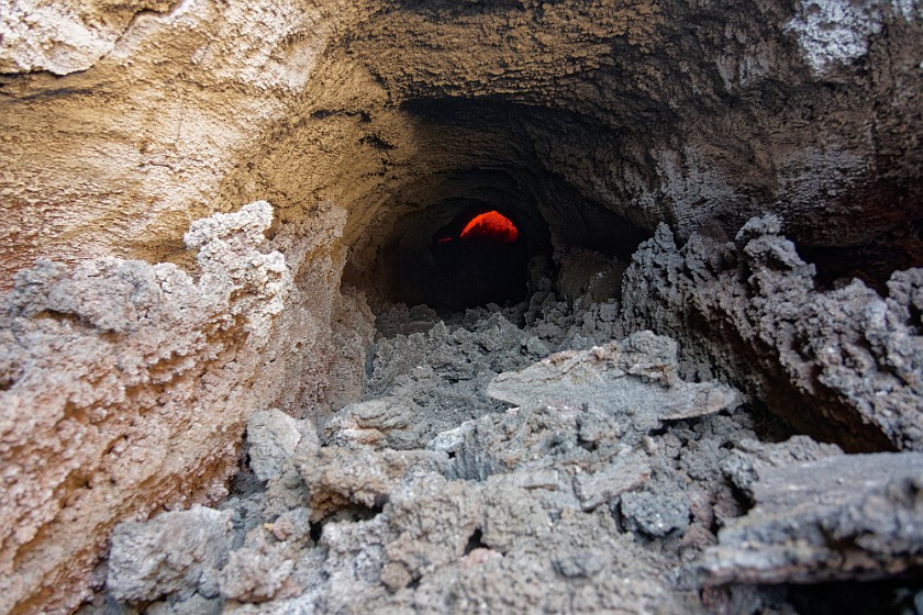 Hiking in the Etna South Area. Lava tube to the underground. Nicolosi. .
