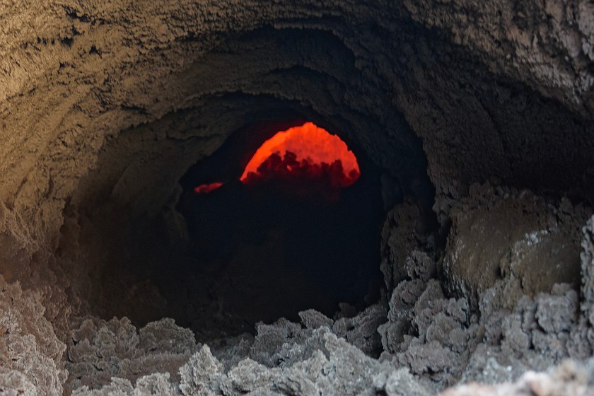 Hiking in the Etna South Area. Lava tube to the underground. Nicolosi. .