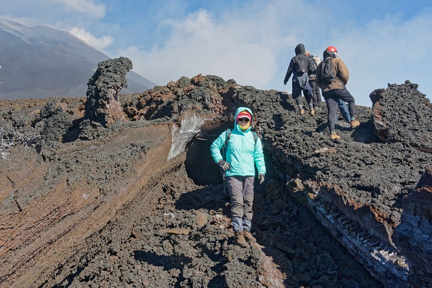 Hiking in the Etna South Area. Lava field from August 2025. Nicolosi. .
