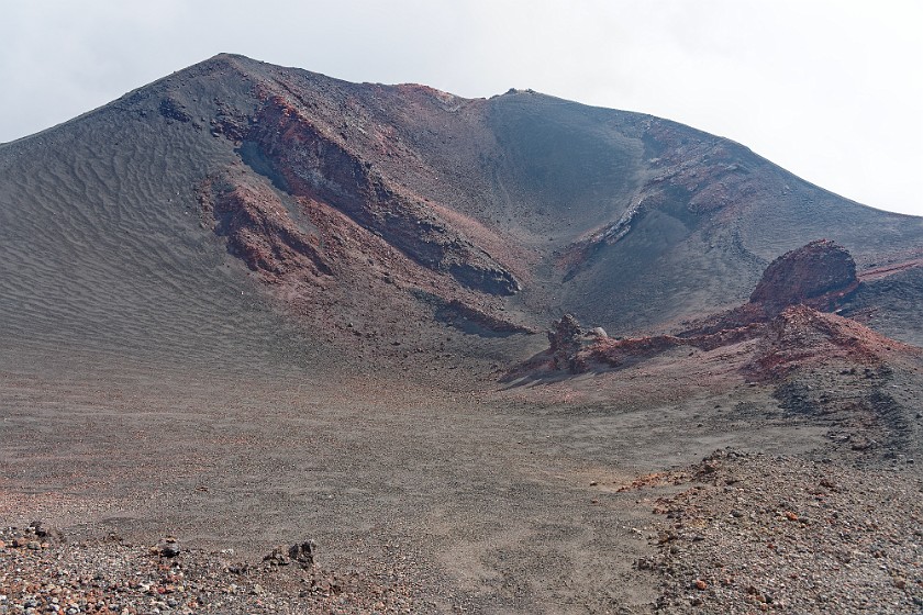 Hiking in the Etna South Area. Crater. Nicolosi. .