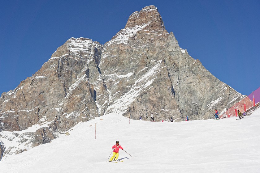 Skiing the Cervinia Area. Skiing the Pancheron slope. near Cervinia. .