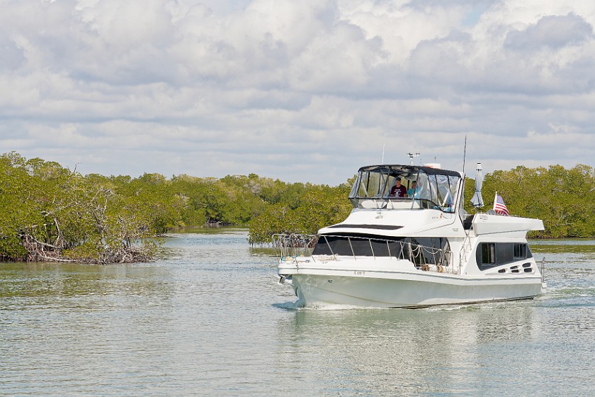 Ten Thousand Islands Tour. Boat and mangroves. near Naples. .