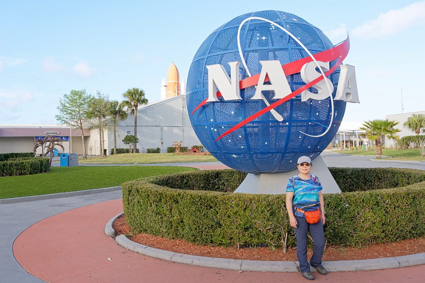Kennedy Space Center. Portrait with NASA logo. Merritt Island. .